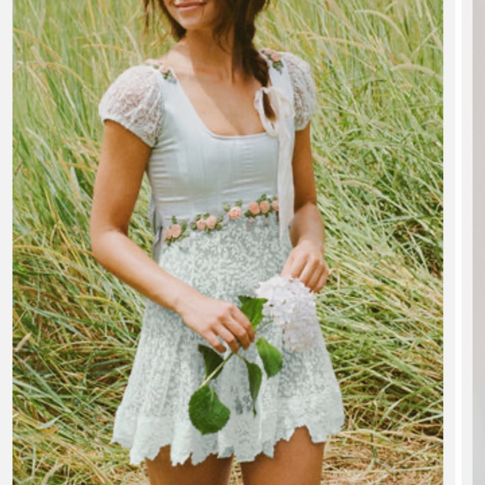 Florent Silk Dress in enchanted leaves